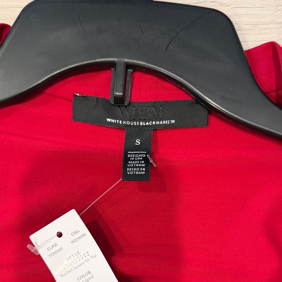 NWT White House Black Market Red Top L/S - Picture 3 of 5